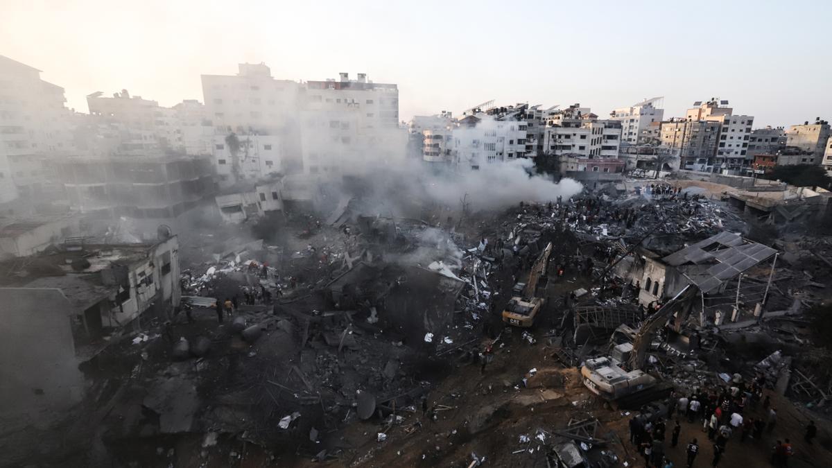 Destrucción causada por los bombardeos israelíes contra la Franja de Gaza.