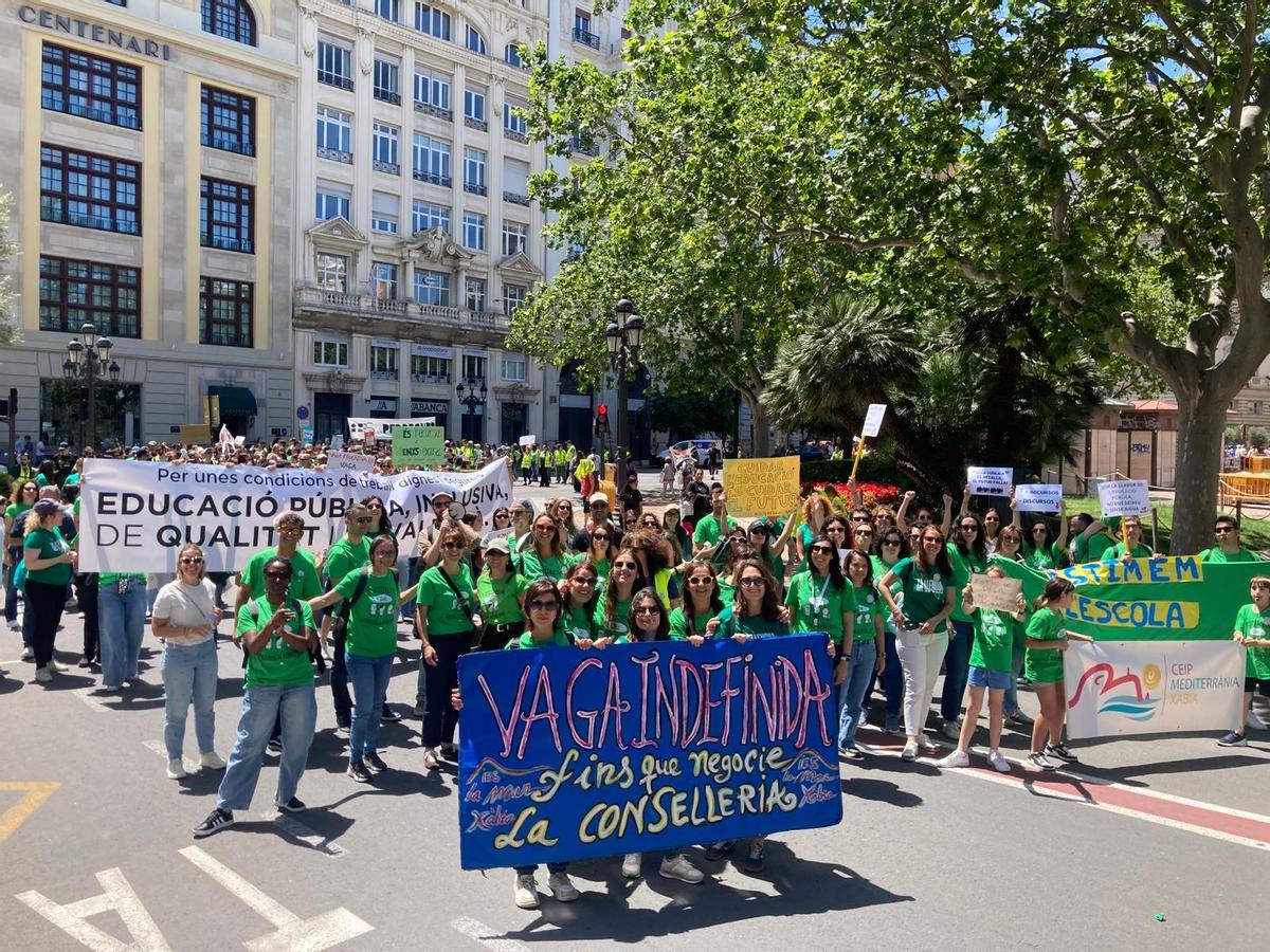 Otra imagen de la protesta
