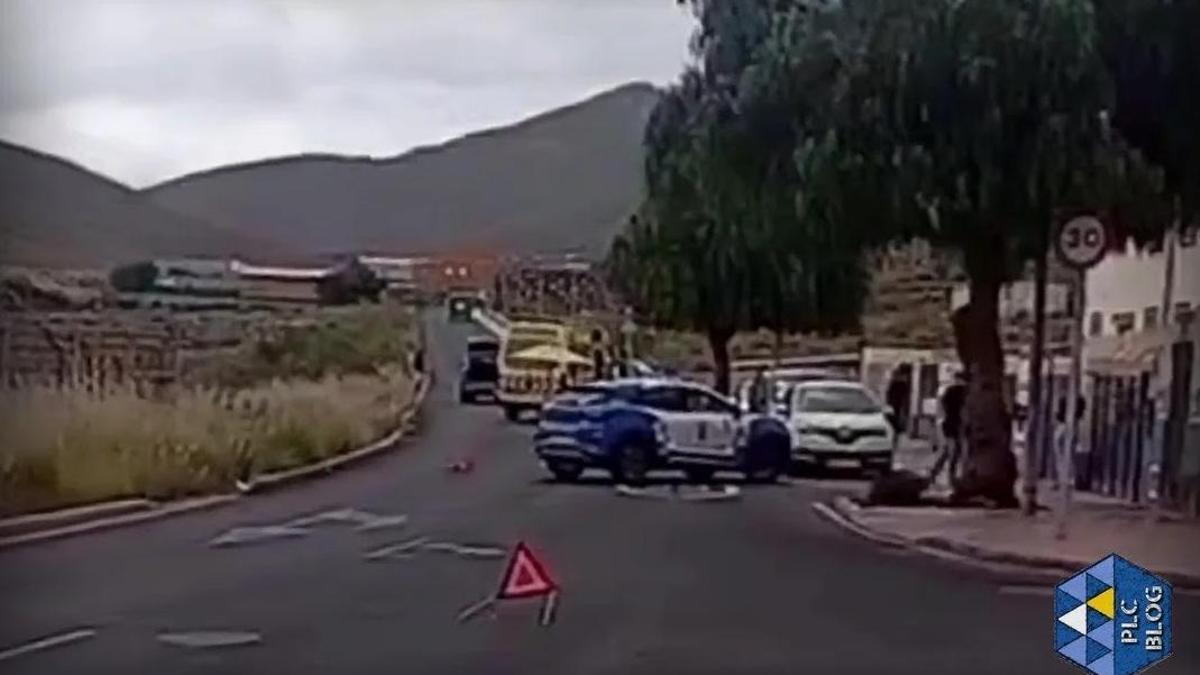 Imagen del accidente mortal en Las Chafiras