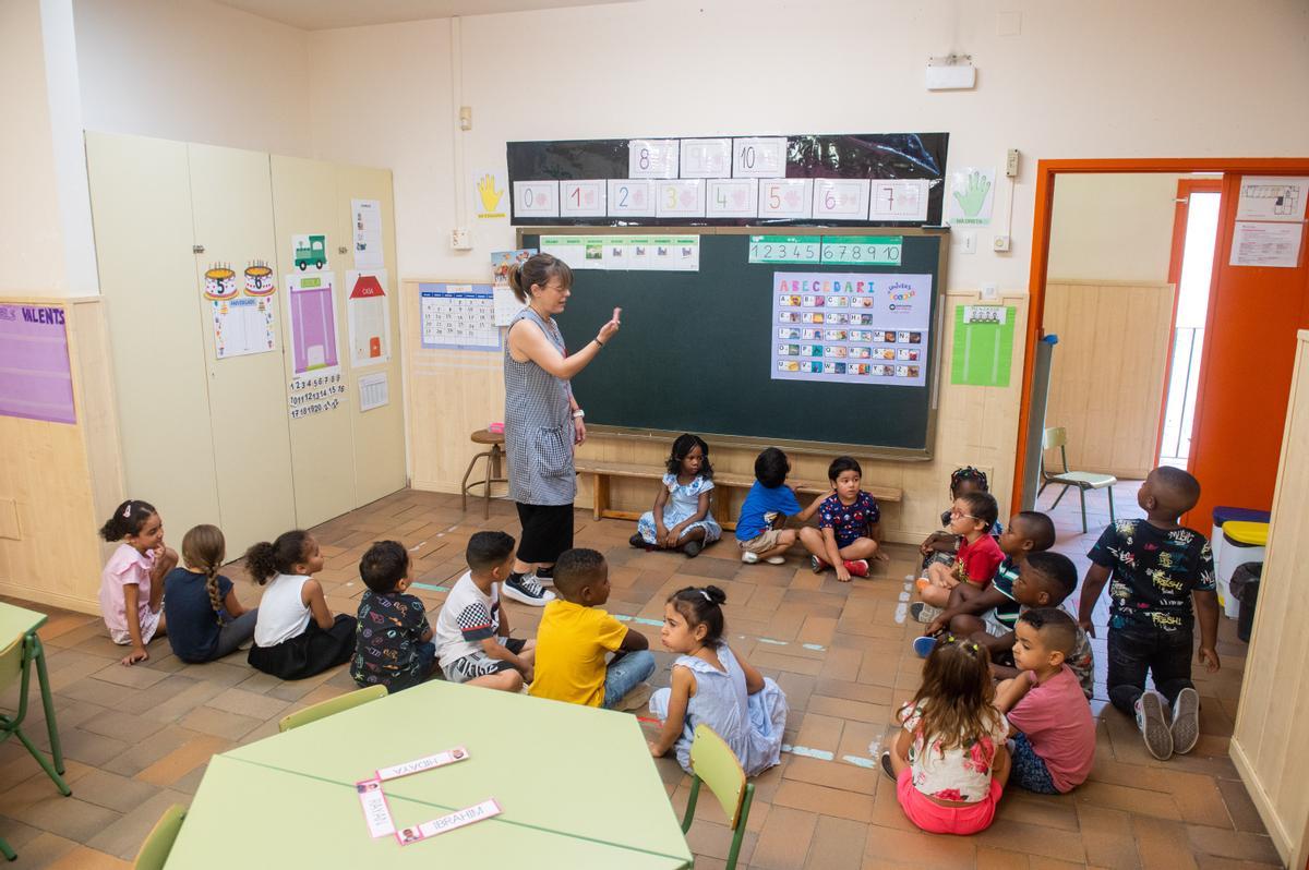 Primer día de colegio en la escuela Joan XXIII de Lleida