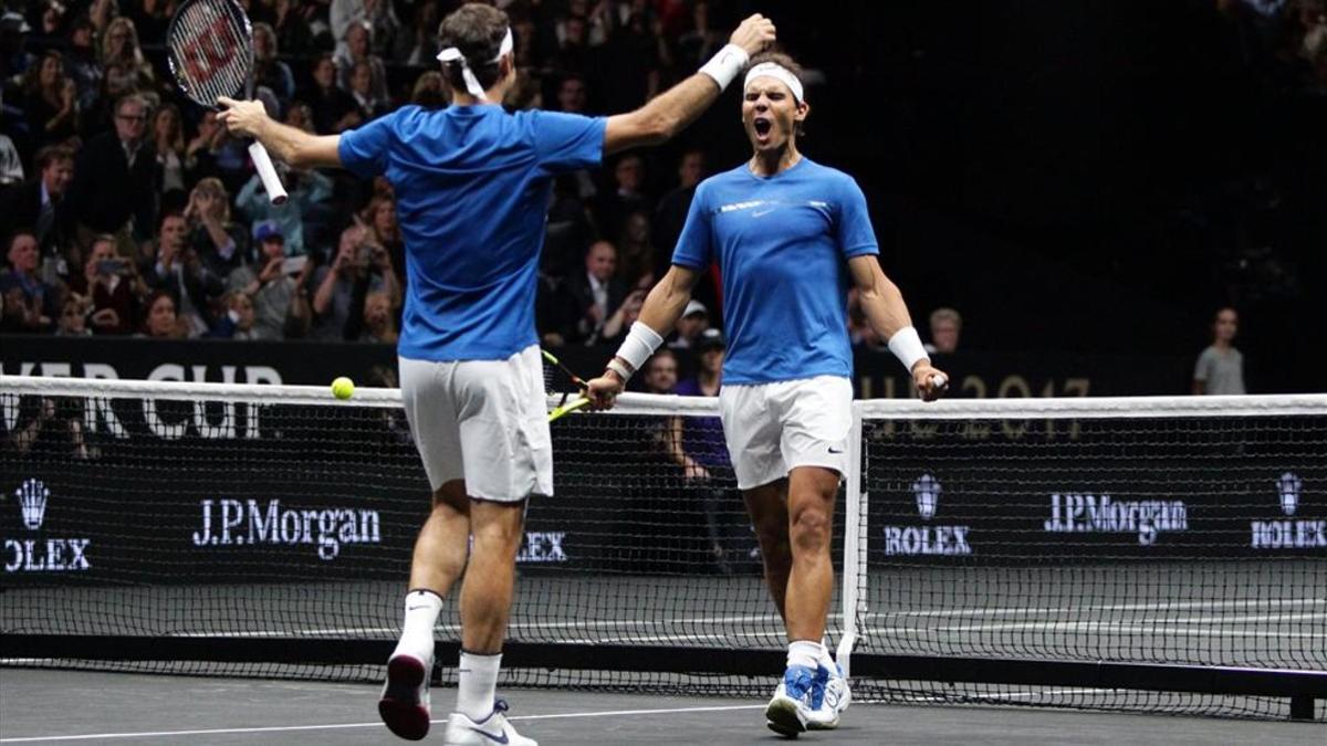 Nadal y Federer en la Copa Laver