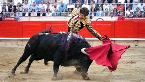 El torero José Tomás, en la última corrida de toros que se celebró en la plaza Monumental de Barcelona en septiembre del 2011.