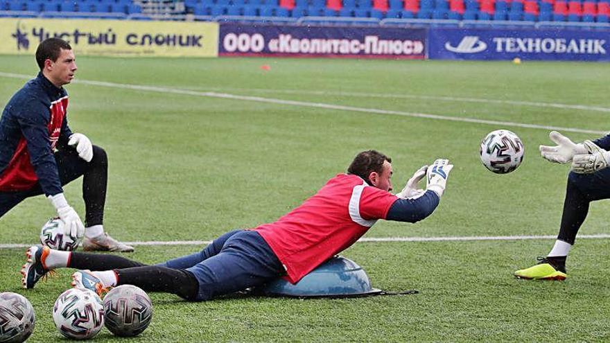 Imagen de uno de los entrenamientos en Bielorrusia.