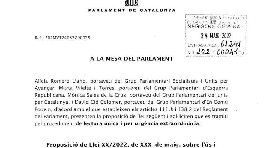 Què diu el punt clau de proposició de llei sobre l&#039;ús del català i el castellà a l&#039;escola?