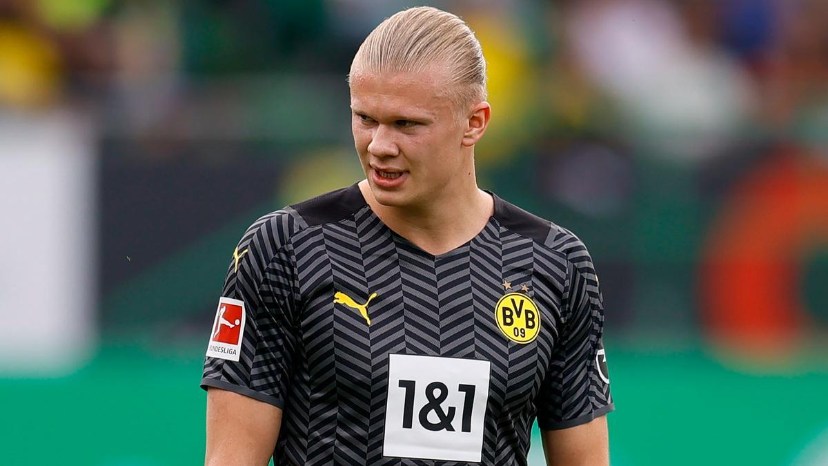 Erling Haaland, durante un partido del Borussia Dortmund