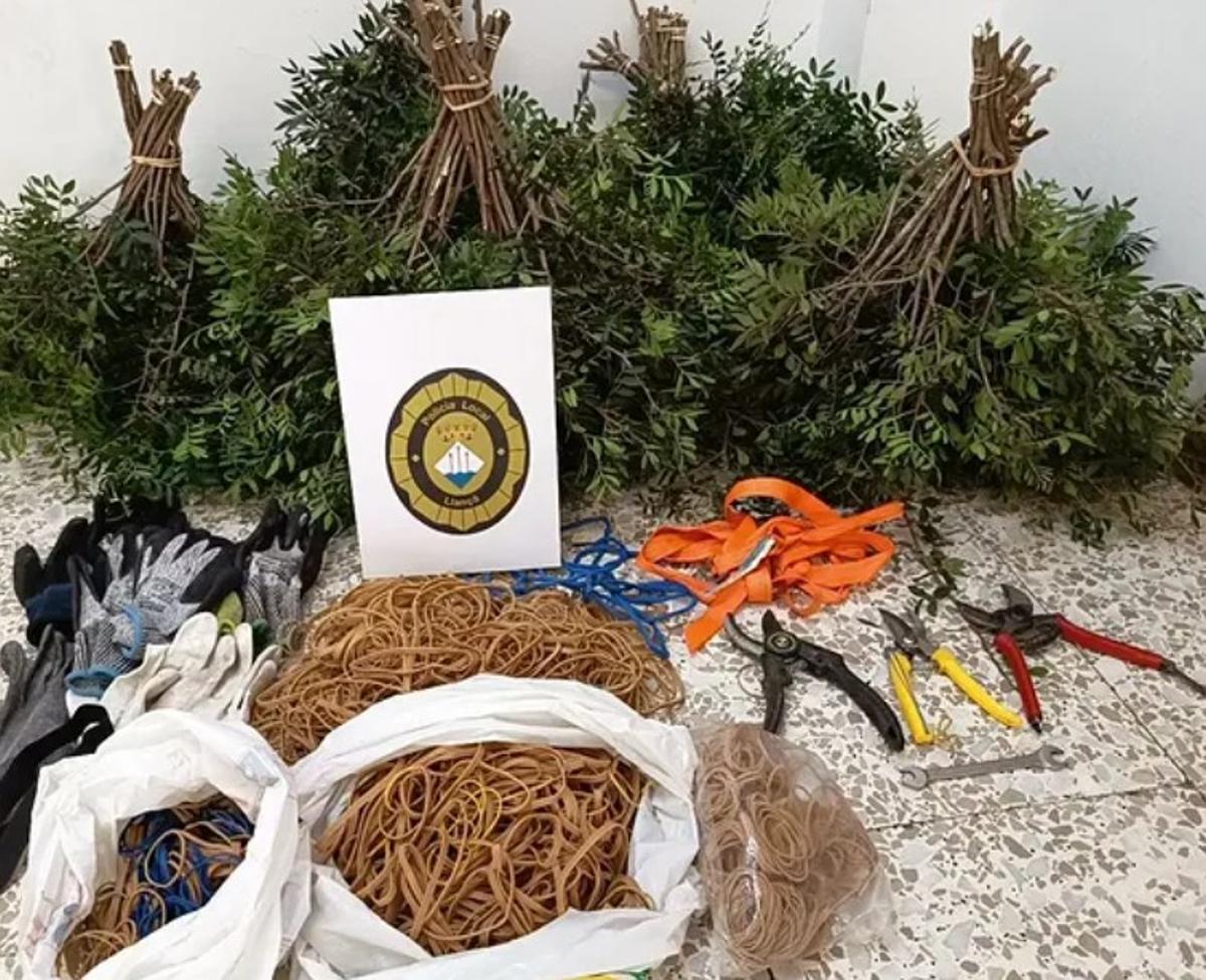 El material comissat per la Policia Local.