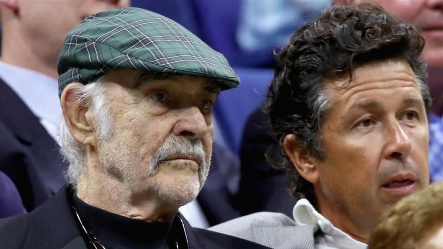 Sean Connery reaparece para ver jugar a Federer