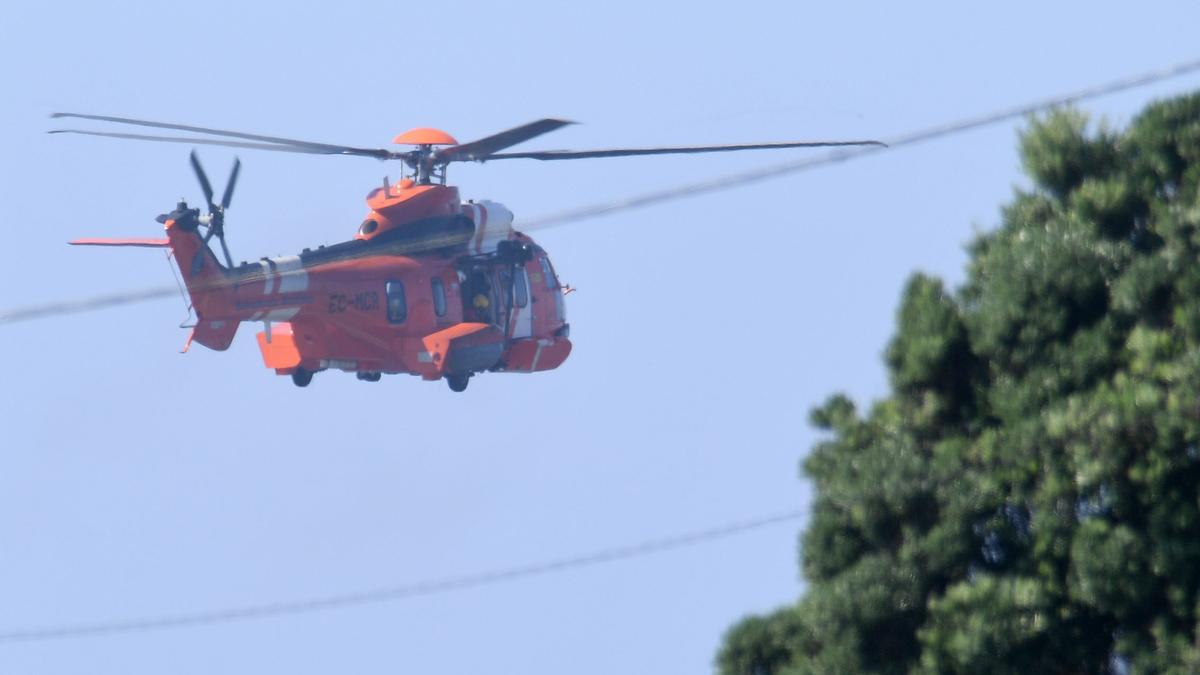 El helicóptero &#039;Helimer&#039; de Salvamento Marítimo.