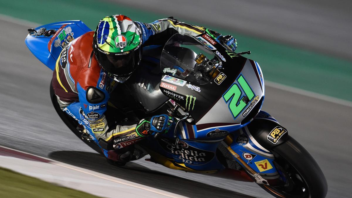 Franco Morbidelli, ganador de la carrera de Moto2 del GP de Catar de motociclismo.