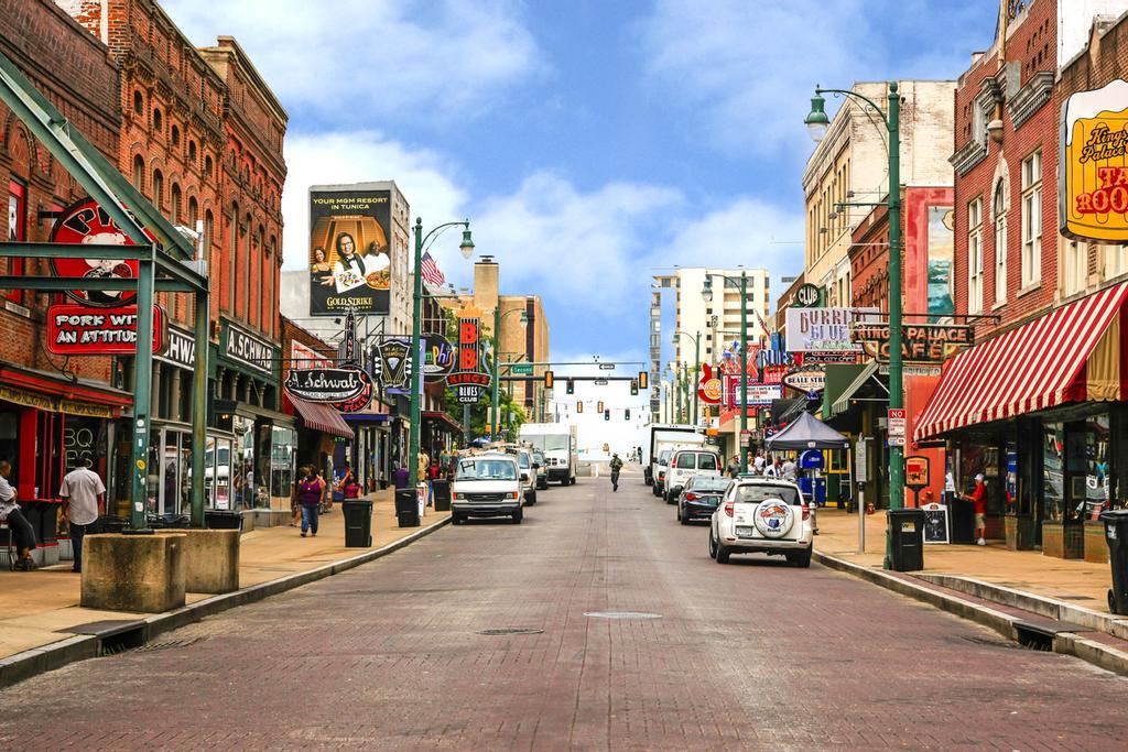 Vista de la calle Beale Calle en Memphis