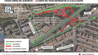 Estos son los cortes en el tráfico de Madrid por las obras de soterramiento de la A-5