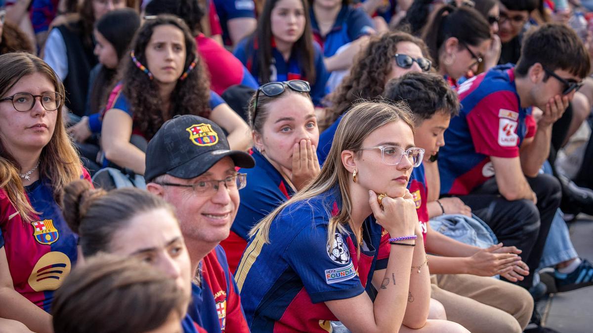 Ambiente en Barcelona por la  final de la Champions femenina Barça-Arsenal