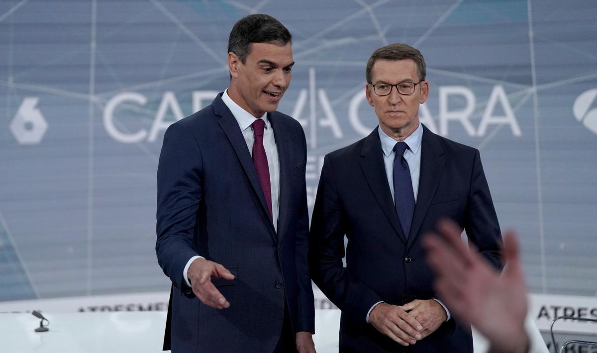 Cara a cara entre Sánchez y Feijóo