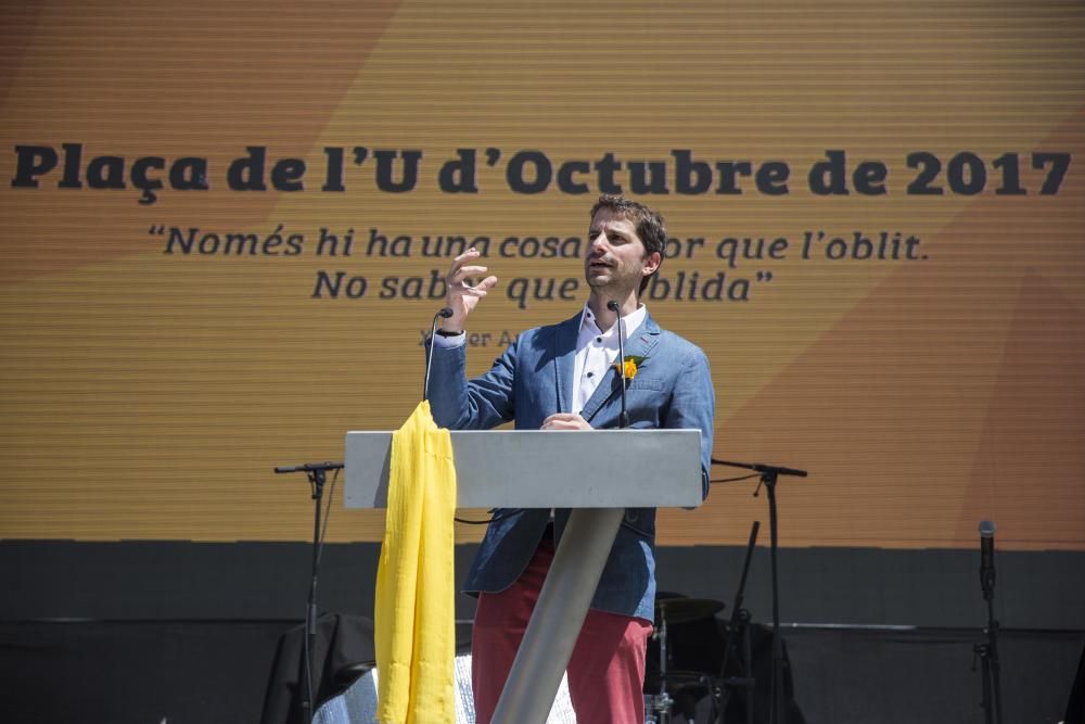 Inauguració de la plaça U d'Octubre de 2017 de Girona