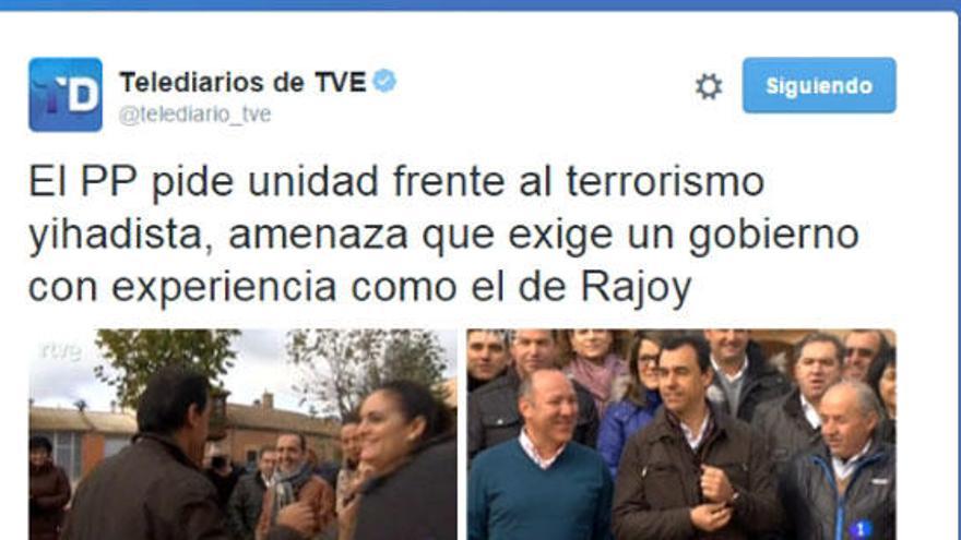 El polémico tuit de RTVE.