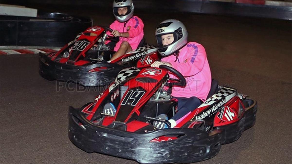 Messi, en un kart