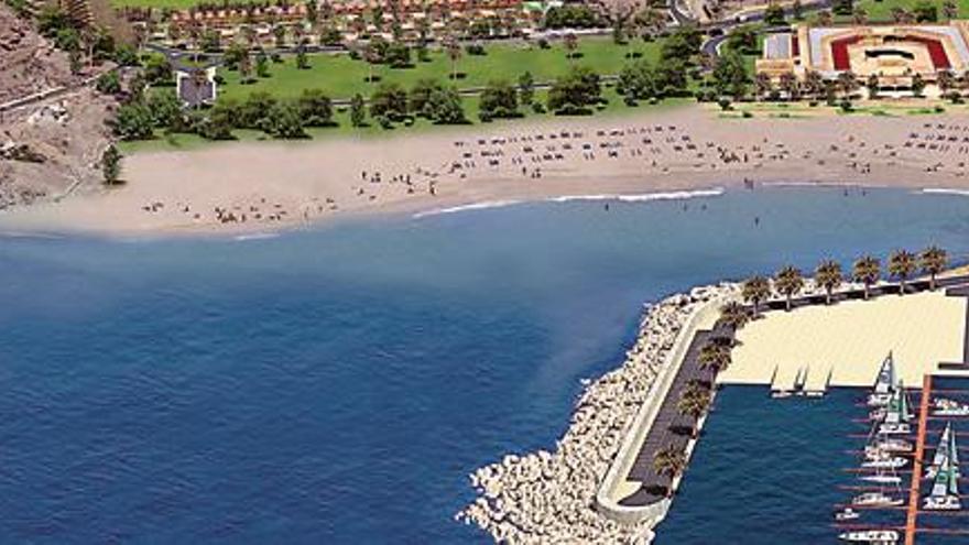 Boceto de cómo quedará la playa de Tauro.