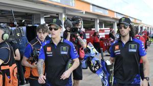22/03/2026 QUARTARARO Fabio (fra), Monster Energy Yamaha MotoGP Team, Yamaha YZR-M1, portrait with RINS Alex (spa) during the 2026 MotoGP Estrella Galicia 0,0 Grand Prix of Brazil, at the Autódromo Internacional de Goiânia – Ayrton Senna from March 20 to 22, Brazil - Photo Studio Milagro / DPPI DEPORTES GIGI SOLDANO / DPPI Media / AFP7 / Europa Press