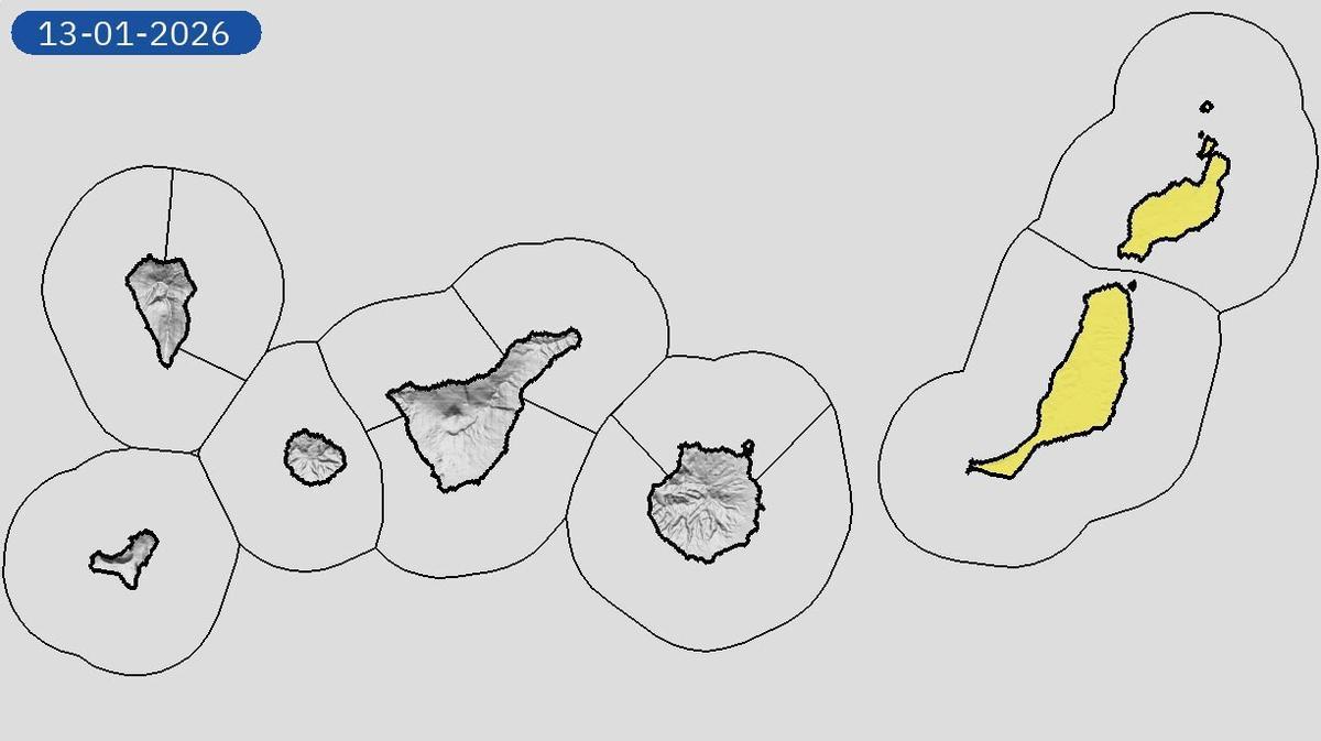 Nivel máximo de aviso: amarillo.