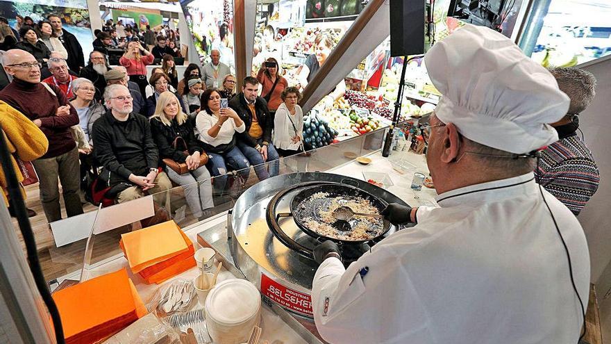 Demostración gastronómica, en Fitur, este año.