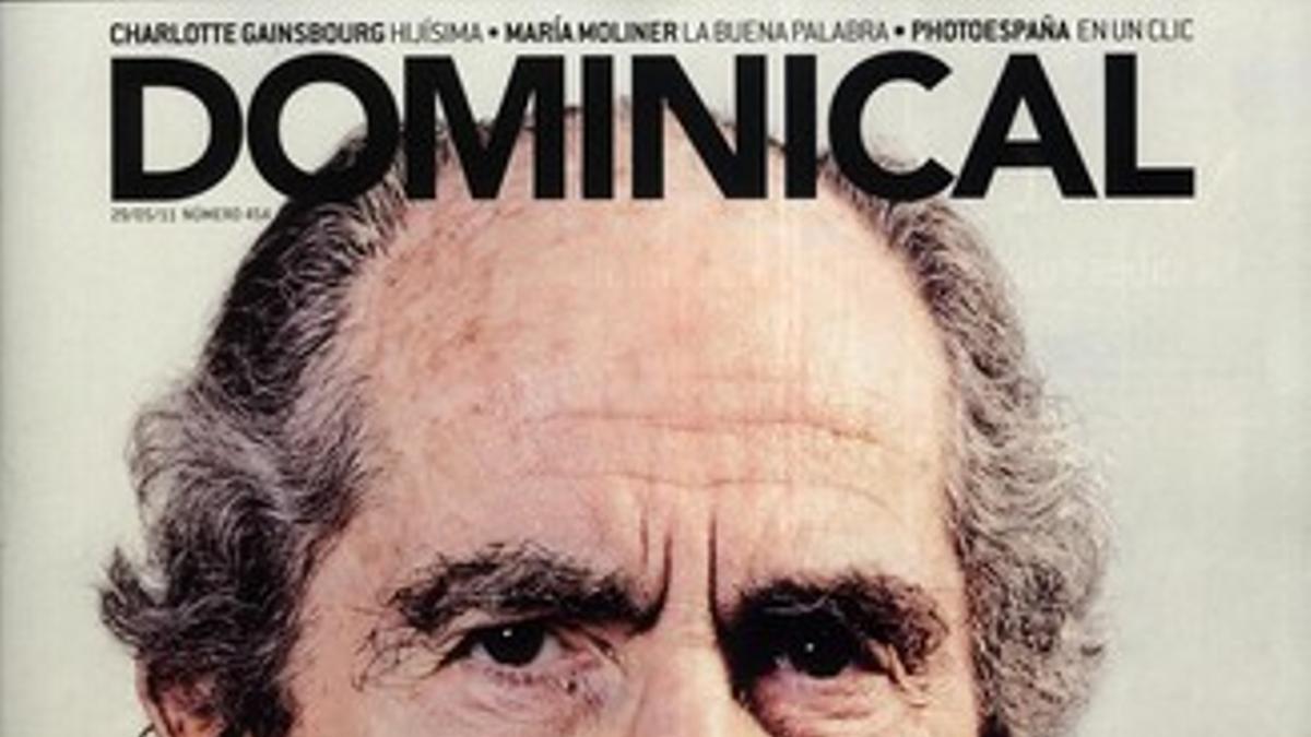 La portada del DOMINICAL que publicó la entrevista a Philip Roth