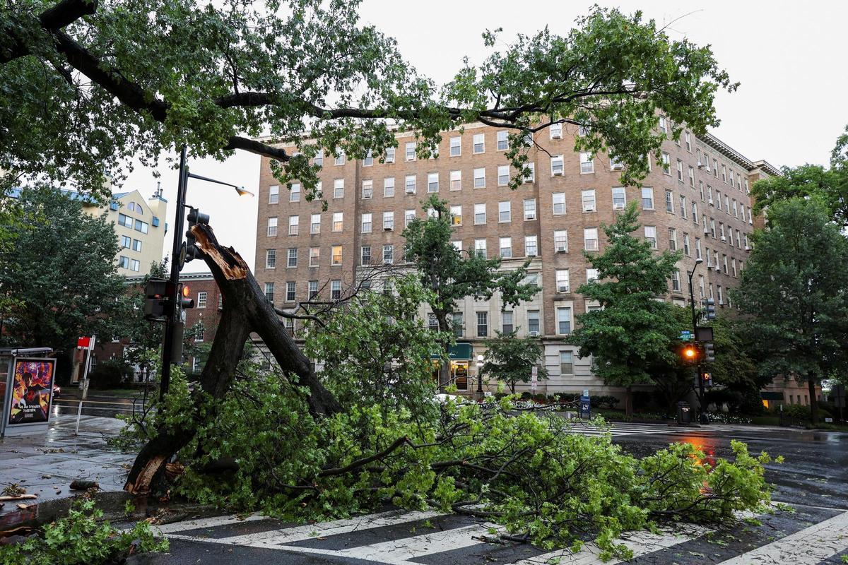 Efecto de las tormentas en Washington.