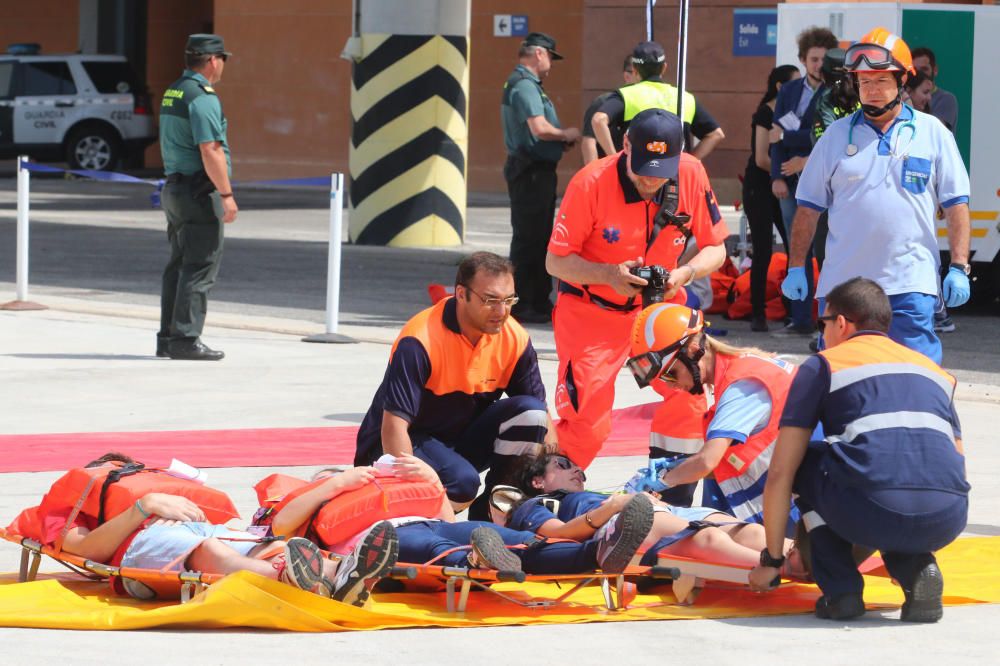 Simulacro de accidente aéreo en Málaga