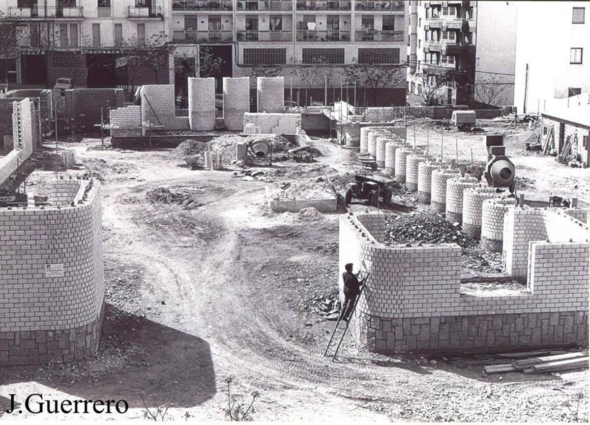 Imagen de la construcción de la Iglesia de Fátima.