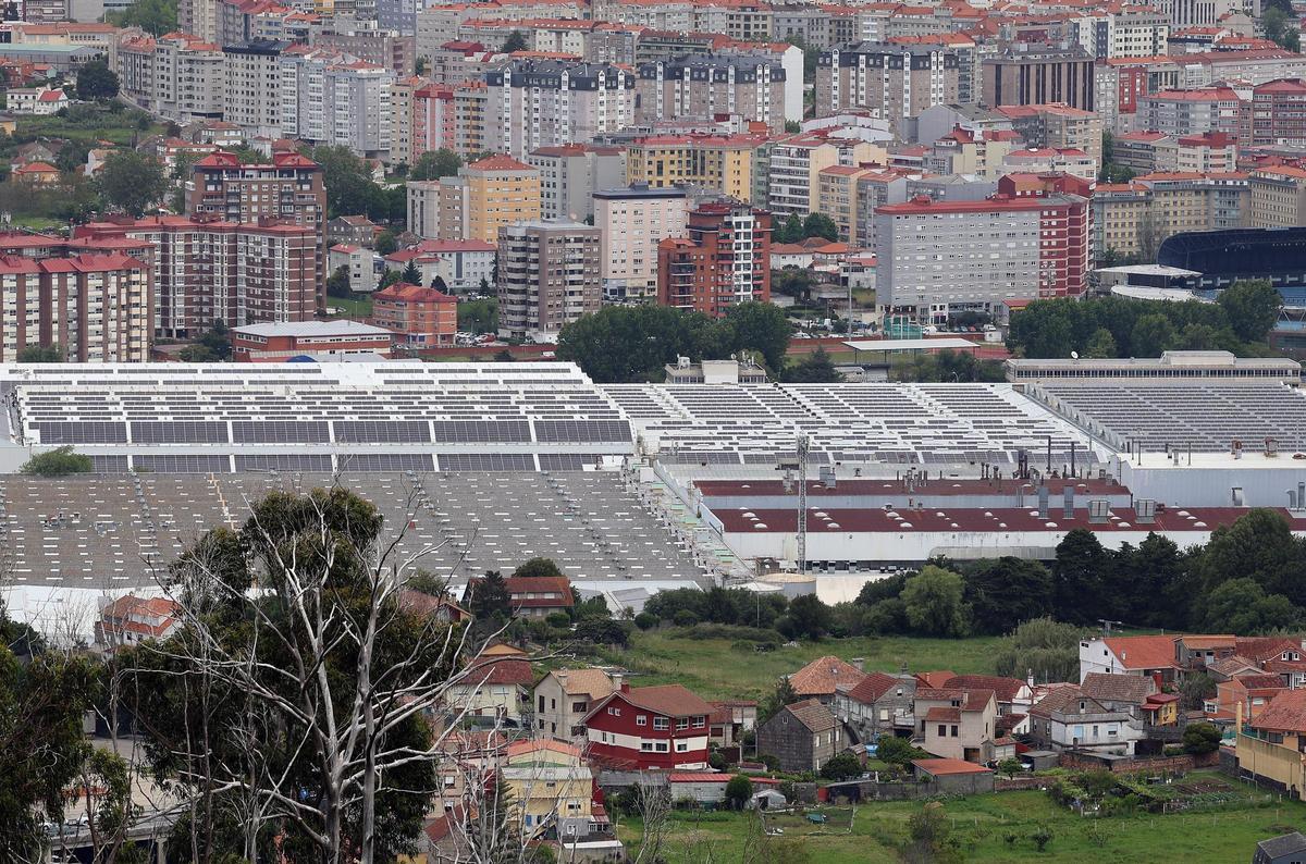 Vista aérea del polígono de Balaídos.