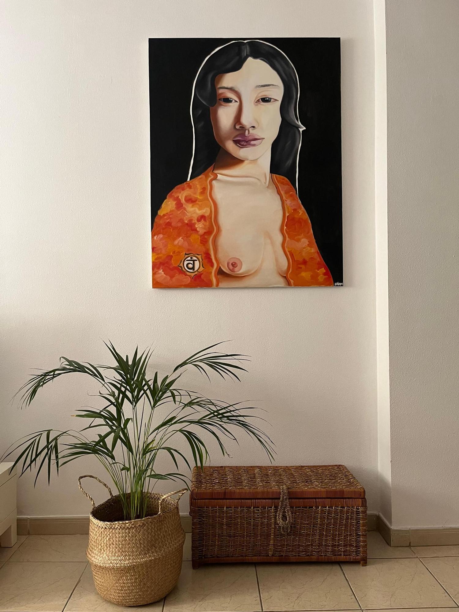 'Megumi Yamada', 2023, (118cm x 80cm). Oleo sobre lienzo. Obra del joven artista MÁMM