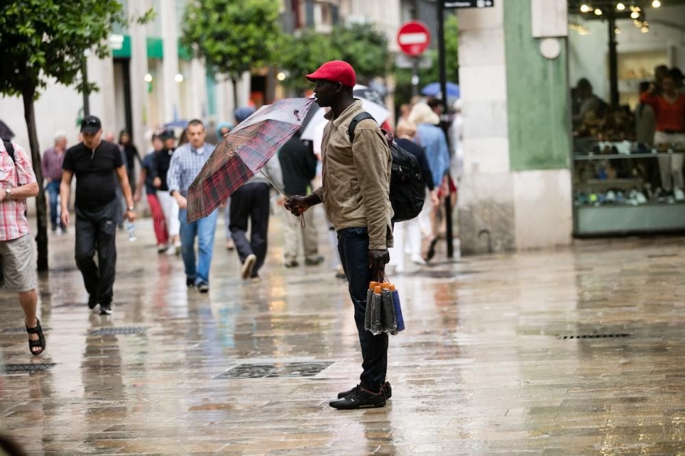 Jornada en Palma marcada por la lluvia