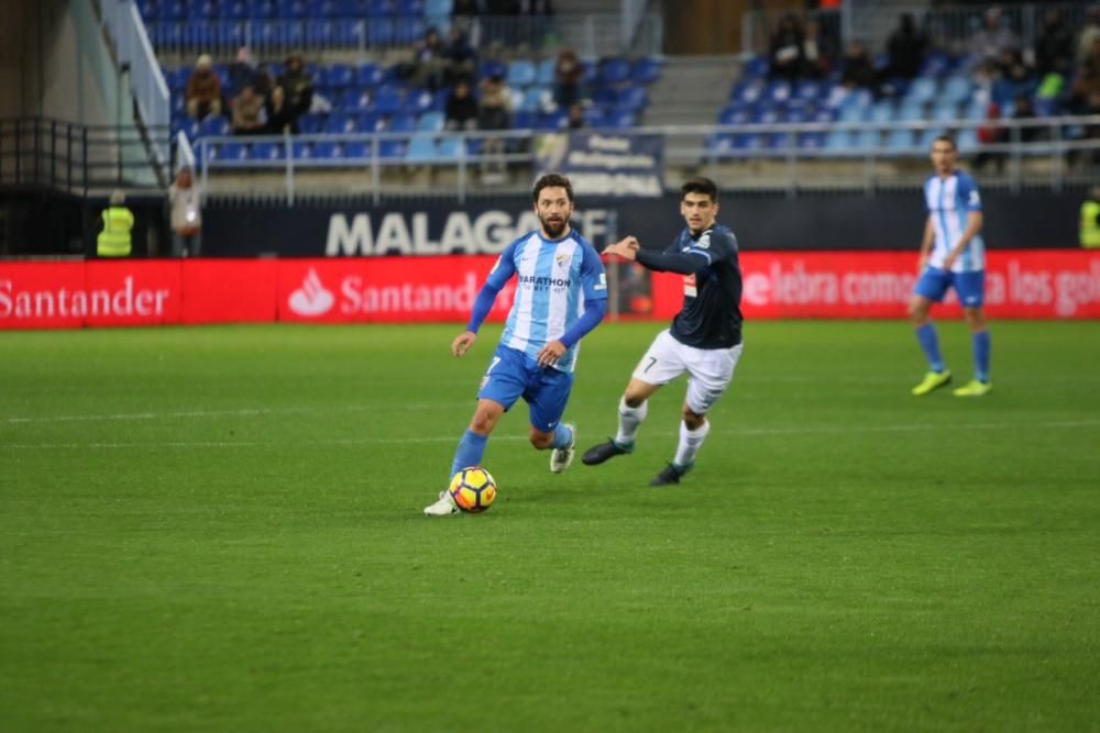 El conjunto blanquiazul comienza el año 2018 perdiendo en La Rosaleda ante el conjunto españolista con un solitario tanto de Sergi Darder al poco de iniciarse el encuentro