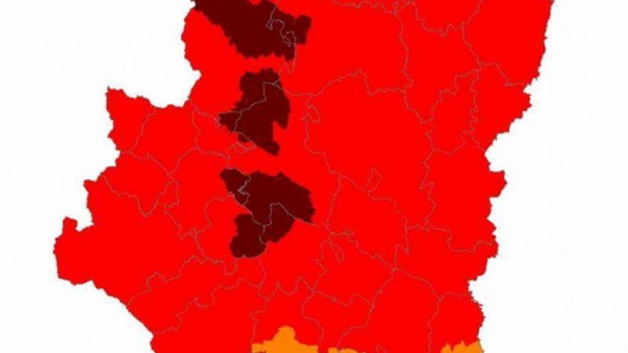 Máximo riesgo de incendios forestales en Valmadrid, Zuera, Rodeno y Somontano