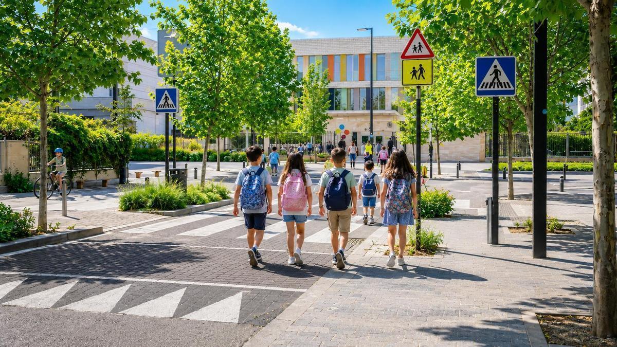 Los caminos escolares seguros facilitan la autonomía de los niños