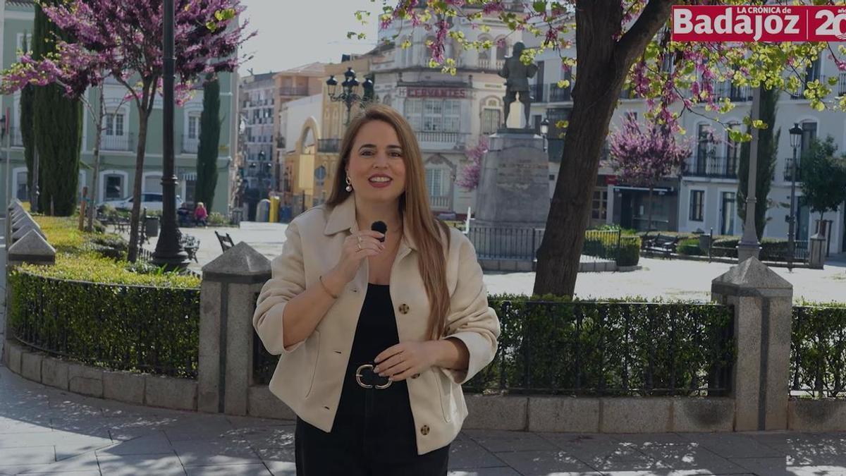 La redactora Rebeca Porras, durante la grabación del primer programa.