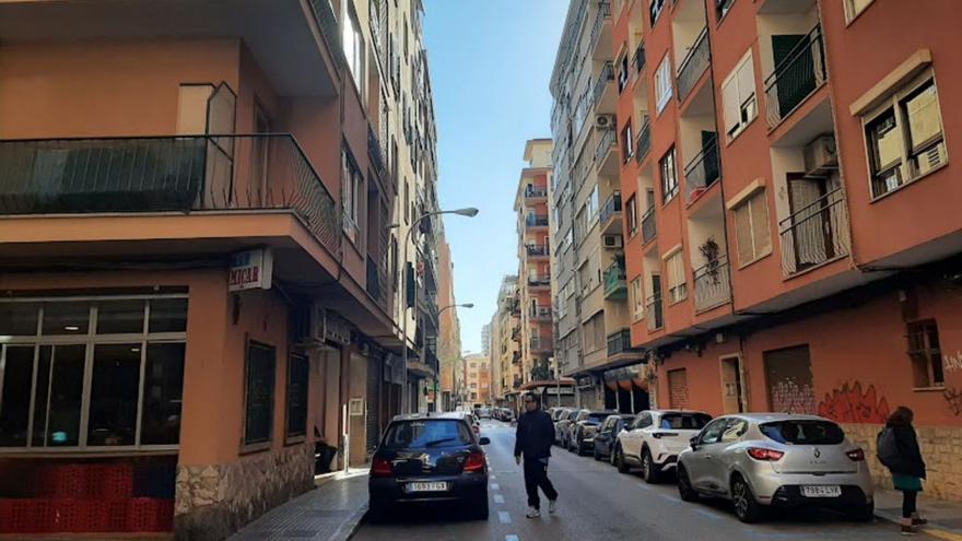 Calle San Joaquín de Palma, donde fueron encontrados los cadáveres de los ancianos.