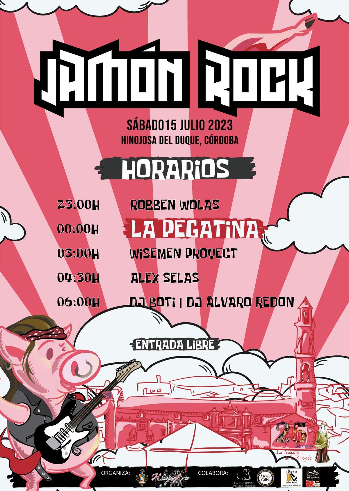 Horarios del Jamón Rock de Hinojosa.