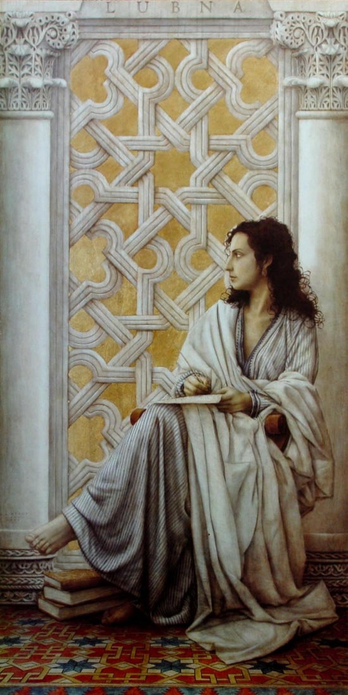Lubna de Córdoba, en un óleo del pintor cordobés José Luis Muñoz.