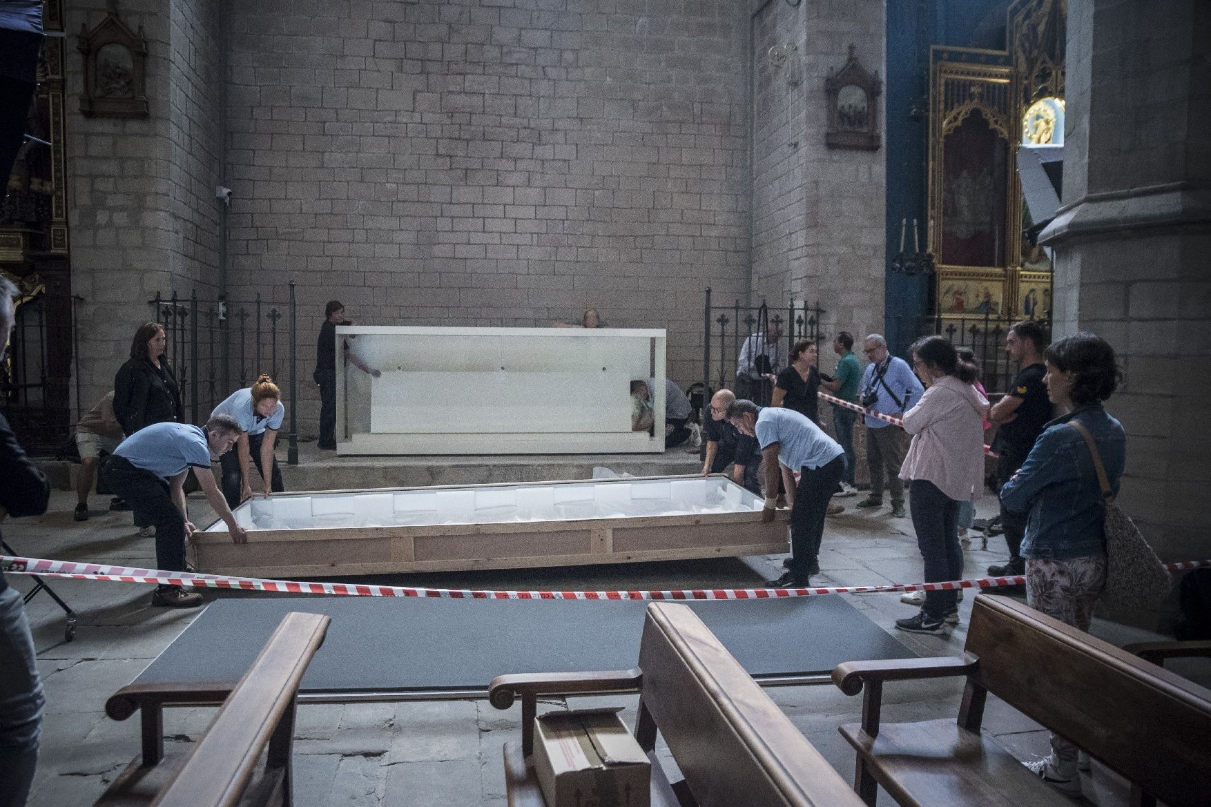 El frontal florentí torna a la Seu de Manresa completament restaurat