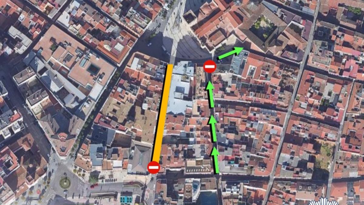 Plano de la reordenación del tráfico a partir del próximo lunes.