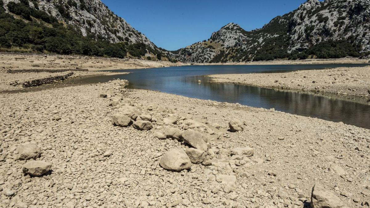 Noch ist der Stausee Gorg Blau nicht so leer, doch die Trockenheit dürfte Mallorca im Sommer heimsuchen.