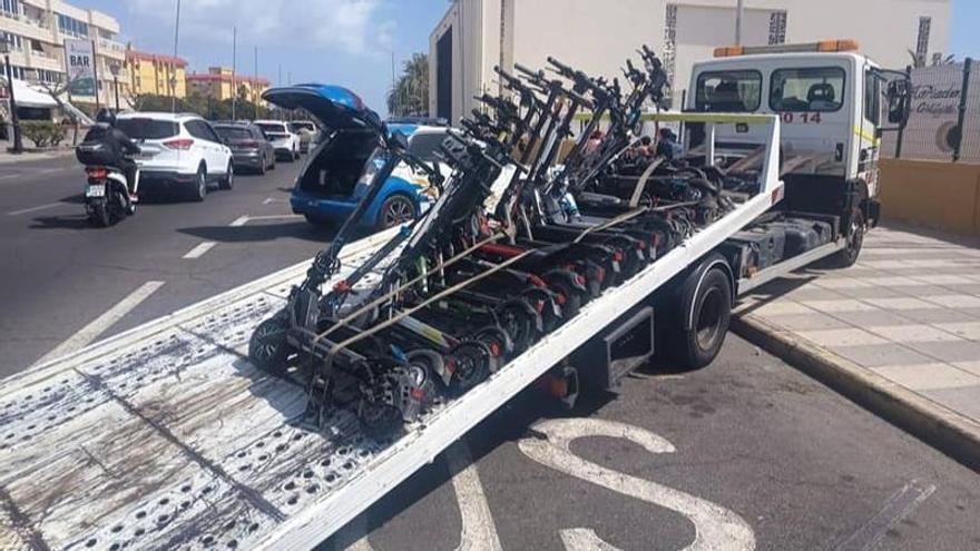 Retiran 40 patinetes eléctricos en San Bartolomé de Tirajana tras una semana de controles policiales