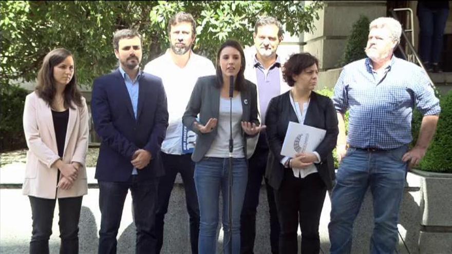 Unidos Podemos registra la moción de censura contra Rajoy