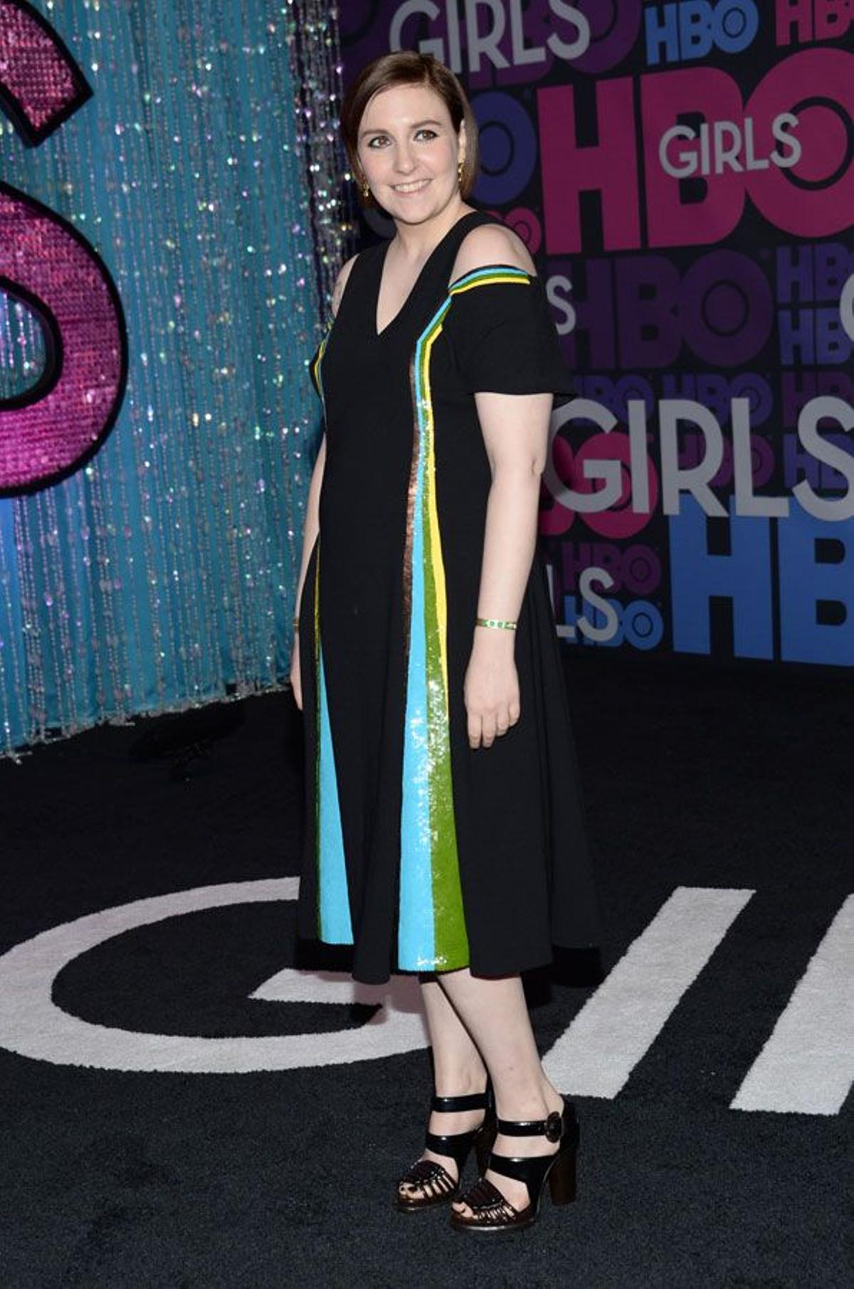 Lena Dunham en la presentación de la serie Girls en Nueva York
