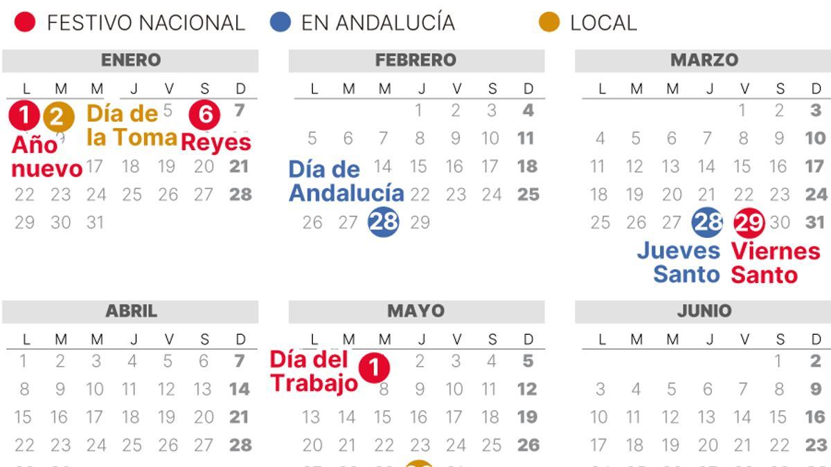 CALENDARIO laboral de GRANADA de 2024 (con FESTIVOS)