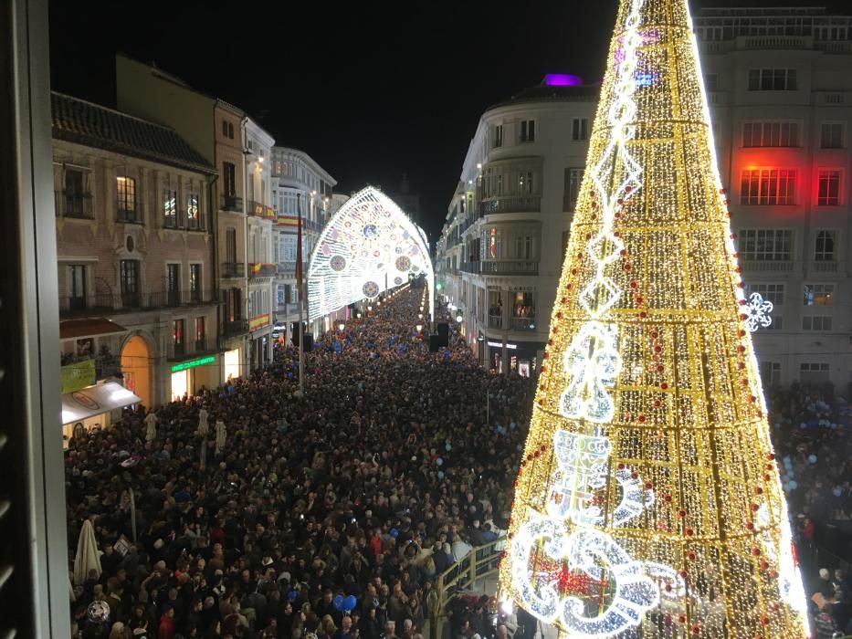 El encendido de las luces de Navidad de la calle Larios de 2018