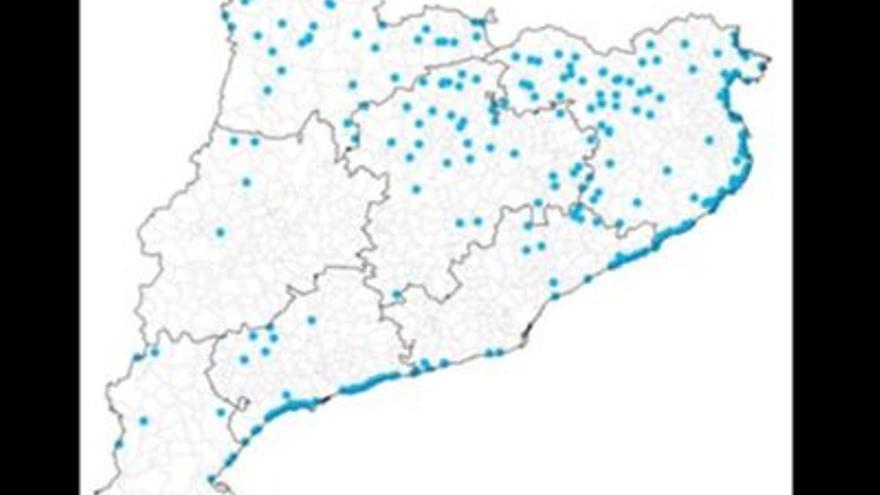 Mapa de càmpings de Catalunya