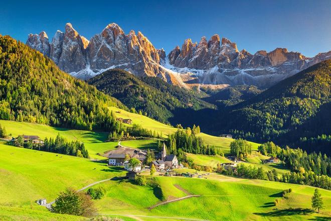 Pueblo de Santa Maddalena, en los Dolomitas