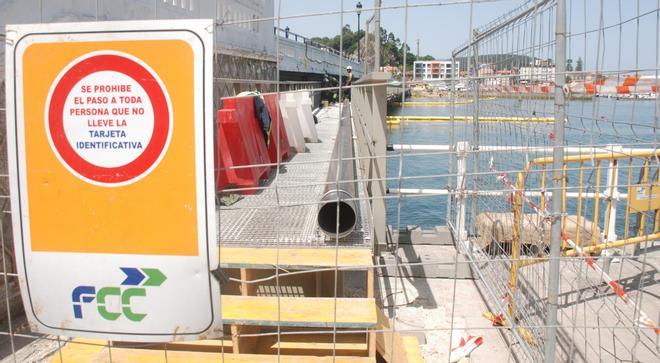Obras en el puente de Ribadesella