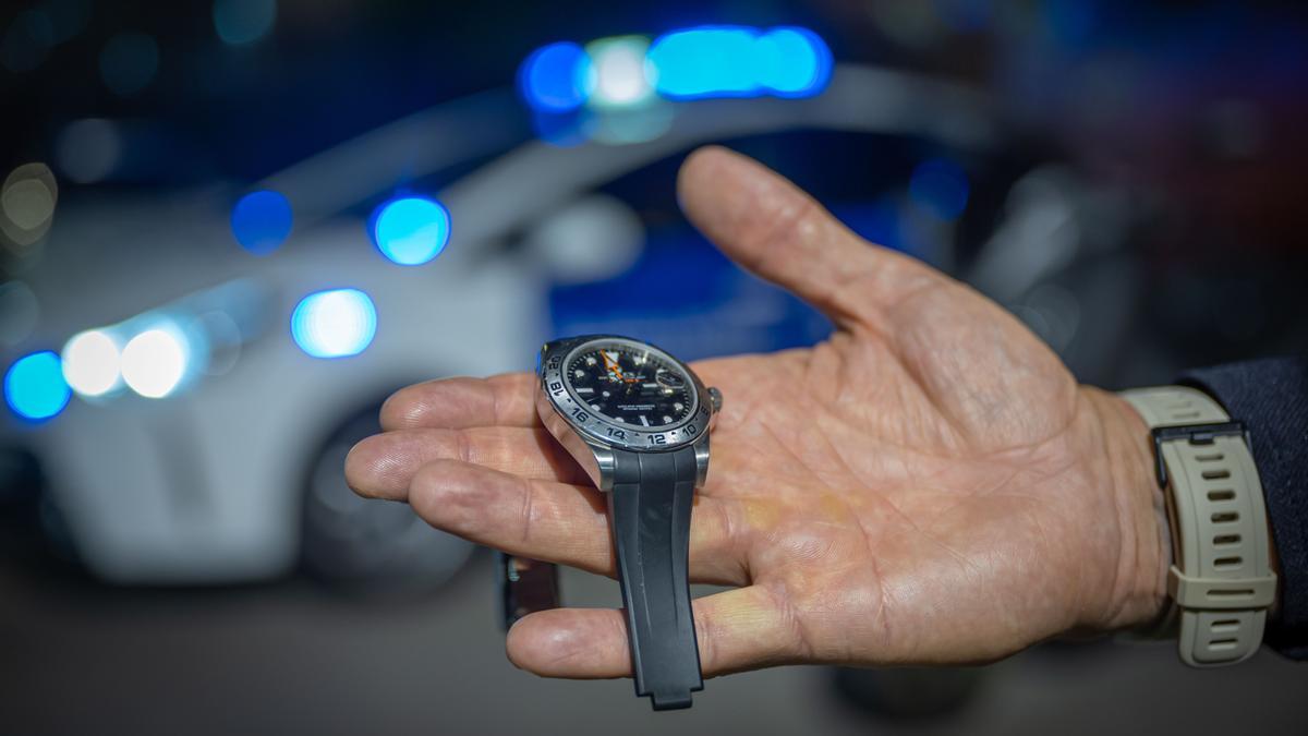 Rolex requisado a un atracador profesional de relojes valorado en 15.000€.